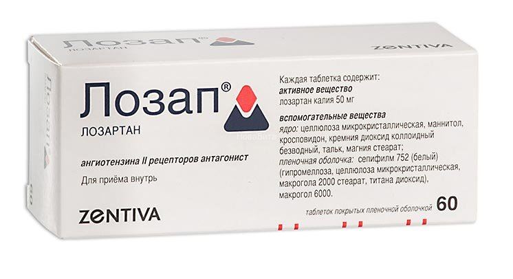 ЛОЗАП 50мг N60 таб. покрытые пленочной оболочкой Санека Фармасьютикалс а.с.