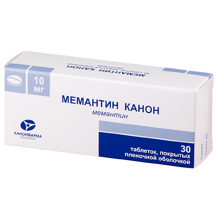 МЕМАНТИН КАНОН 20мг N30 таб. покрытые пленочной оболочкой Канонфарма