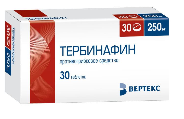 ТЕРБИНАФИН-ВЕРТЕКС 250мг N30 таб. ВЕРТЕКС АО