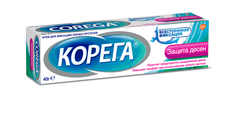 КОРЕГА крем д/фиксации протезов Защита Десен 40г Стаффорд Миллер Лтд